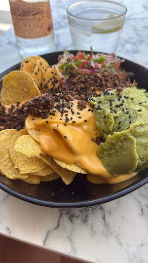 Vegan nachos   at Bocchoris Arran de Mar in Mallorca