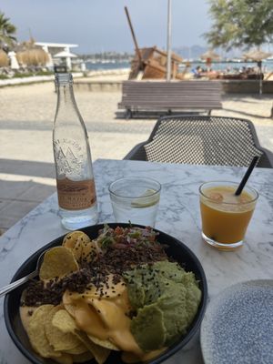 Sea view and fresh juice   at Bocchoris Arran de Mar in Mallorca