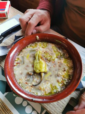 Lentils soup at Rifugio Tamai in Sutrio