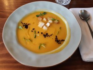 Vegetable soup at Bistro Bar in Covilha