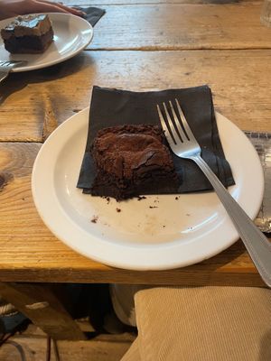 vegan chocolate browniee  at Kahaila in East London