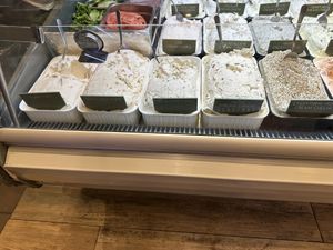 Vegan cream cheese options  at Ess a Bagel - W 32nd in New York City