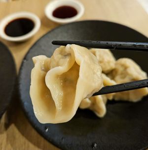 Veggie dumplings at FJ Veggie 芳珍蔬食 in Taipei