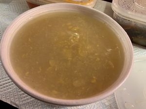 VG chikn and sweetcorn soup  at Little Fat Buddha in Chester-le-street