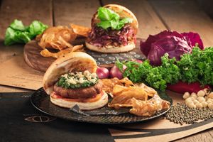 Burgers at People of Tomorrow in New Delhi