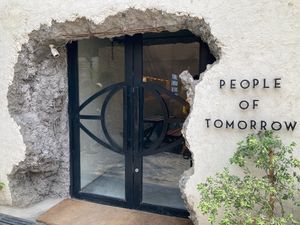 I love the entryway! at People of Tomorrow in New Delhi