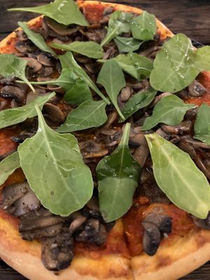 SHROOM AND TRUFFLE
Exotic Mushrooms, Truffle Oil, Baby Spinach, Garlic Confit at People of Tomorrow in New Delhi