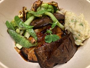 Portobello steak at People of Tomorrow in New Delhi