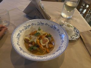 Thai massaman curry   at Olaya Bistro in Crete