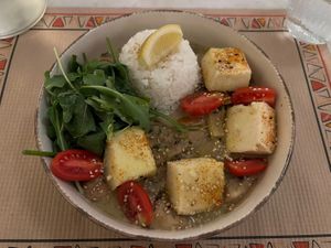 Green curry  at Olaya Bistro in Crete