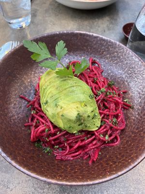 Beet pasta  at GRUTA in Funchal