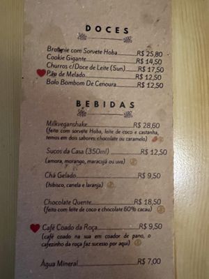 Menu  at Conflor Confeitaria Vegana in Rio De Janeiro