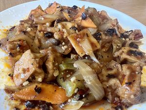 Tofu with black bean sauce   at Eastern Feast in Aberdeen