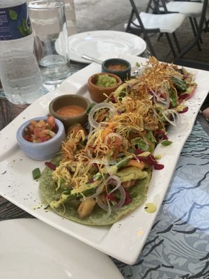 Vegetable tacos  at 7 de Espada Restaurante in Havana