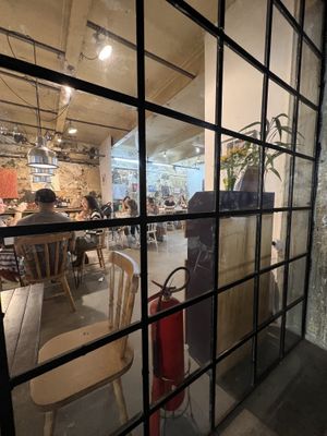 Cool glass wall  at Arte e Bistro Cafe in Rio De Janeiro