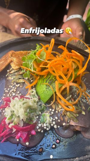 Ask for hot sauce to put on top, very spicy but SO GOOD! at Agni Vital Kitchen in Bacalar