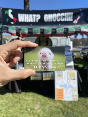 We are vegan   at What? Gnocchi! in Appleby