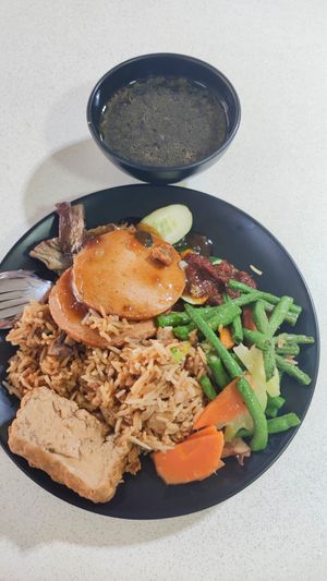 Tuesday Special - Veg Duck Rice with added long beans at Loving Green Vegetarian 绿园素 in Northeast Singapore