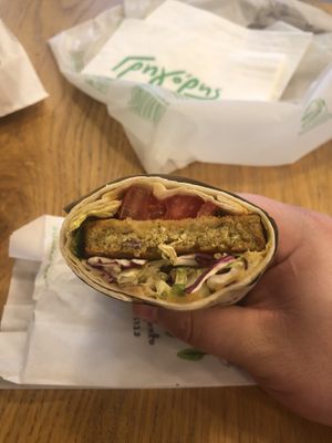 Falafel and hummus wrap  at Gregory's in Rhodes