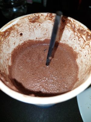 Vegan iced chocolate drink at Gregory's in Rhodes