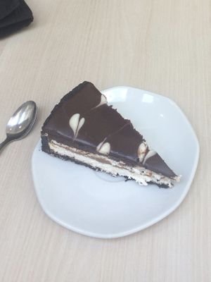 Delicious oreo and cream cake!  at Loving Hut - Zborovska in Prague