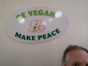 A picture of the interior... i hope you dont mind the head :) at Loving Hut - Zborovska in Prague