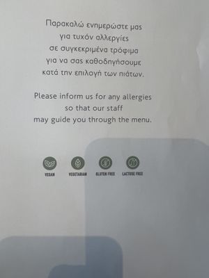 Menu 6  at Musée de l'Acropole in Athens