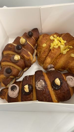 Vegan chocolate croissant and vegan cheese croissant   at Flour Girl Bakeries - Delivery in Dubai