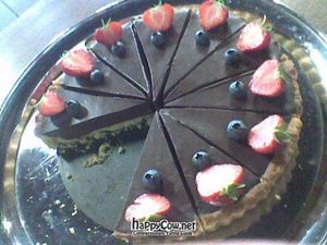 choc fudge tart at Giro's Cafe in Belfast