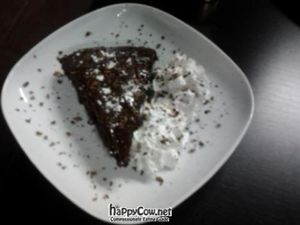 mint choc cake&soya cream at Giro's Cafe in Belfast