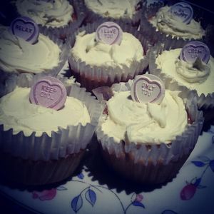 Vegan lemon & vanilla cupcakes! at Giro's Cafe in Belfast