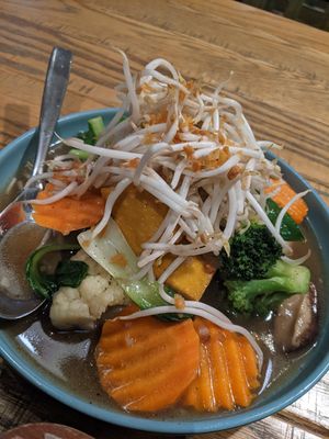 Stir fried Vegs with extra tofu at Mango Tree Thai Bistro in Dubai