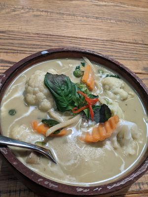 Green Thai curry at Mango Tree Thai Bistro in Dubai