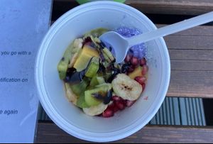 Blueberry froyo with toppings  at Frurt in Prestwich