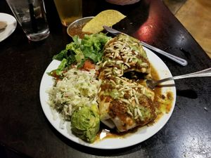 vegan fajita, extra habanero salsa!! at Sonora Grill in Ogden