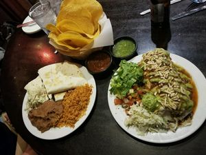 fajita burrito / vegan quesadilla at Sonora Grill in Ogden