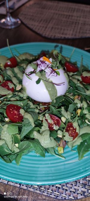 Ensalada de burrata. at La Regina Restaurante in Madrid