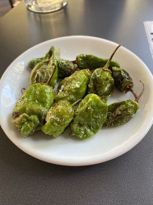 One spicy and one not. Not kidding, super spicy!  at La Regina Restaurante in Madrid