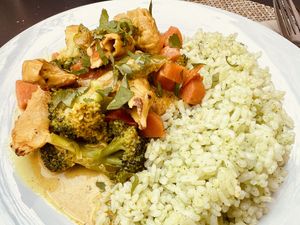 Curry with heura   at La Regina Restaurante in Madrid