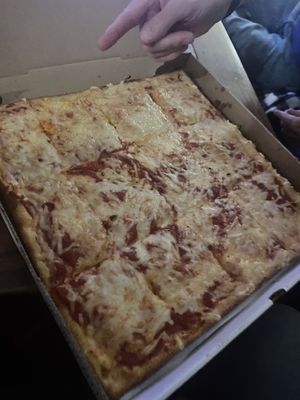 Vegan Sicilian pie  at Luigi's Pizzeria in East Setauket