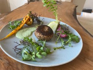 プラントベースハンバーグ at Leaves of Grass in Wakayama