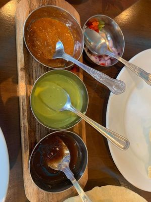 Pickles for popadoms   at Namaste Village Cambridge in Cambridge