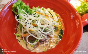 Ramen with Sesame Paste 👍 at Kang Su Vegetarian 康素 - Orchard in Central Singapore