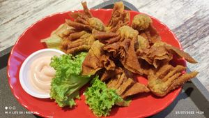 Fried wanton with vegan mayo at Kang Su Vegetarian 康素 - Orchard in Central Singapore