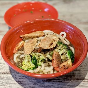 Black Pepper Udon Noodle at Kang Su Vegetarian 康素 - Orchard in Central Singapore