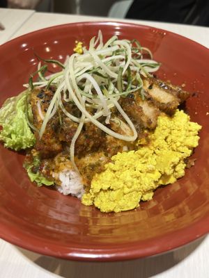 Thai style chicken cutlet ricee #Veganuary at Kang Su Vegetarian 康素 - Orchard in Central Singapore