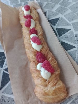Raspberry cream cake at All Things Dough in Lagos