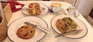 Cafe, some pastries. #Veganuary at All Things Dough in Lagos