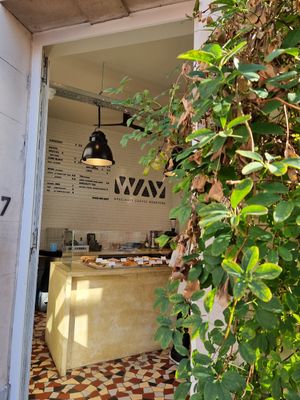 Entrance at WAY Plant Based Bake House in Ghent
