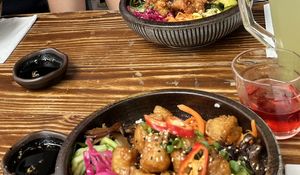 Bibimbap Bowl with Tofu and Soy-Sesame sauce   at YONG korean in Hamburg